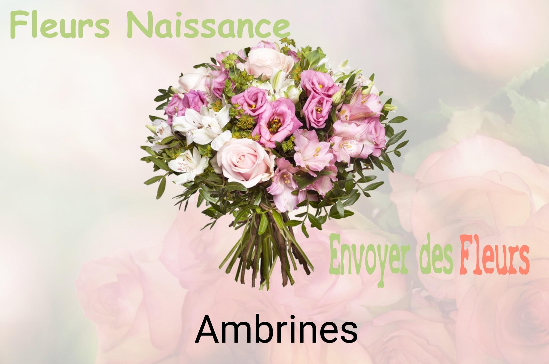Bouquet de fleurs de naissance livré à Ambrines